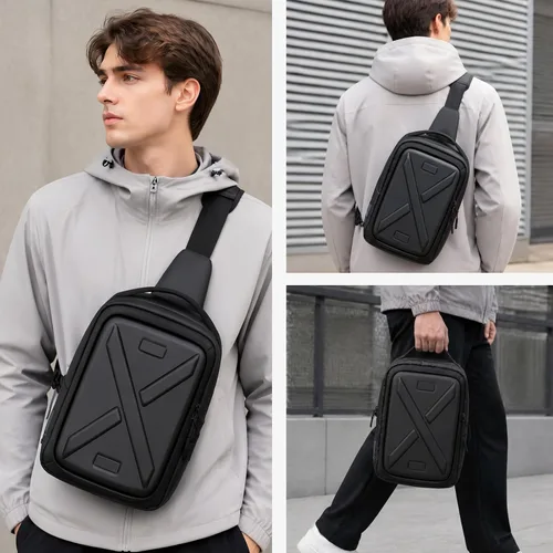 Miniatura 6 de Besnfoto Funda rígida para cámara, bolsa cruzada para cámara, pequeña bolsa impermeable para fotografías sin espejo y cámaras réflex digitales Negro