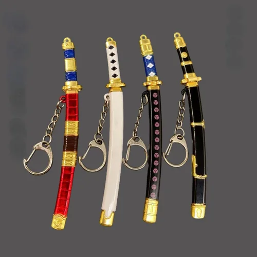 Miniatura 4 de Mini llavero Katana de juguete, espada modelo de metal con extraíble, el mejor regalo para los amantes del anime, serie de juegos de espada samurái