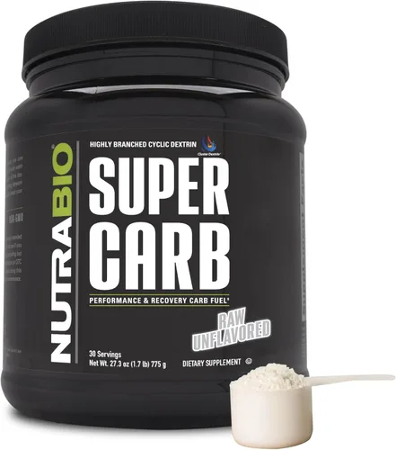 Miniatura 12 de NutraBio Super Carb, Polvo de Carbohidratos con Dextrina en Racimo y Electrolitos, Polvo de Suplemento de Carbohidratos Avanzado para Combustible