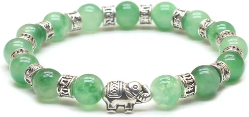 WEELOVEE - Pulsera de cuentas de 8mm0.31 de piedra natural artesanal para mujeres y hombres, para curación, budista, chakra, yoga, meditación