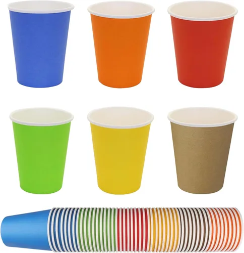 Miniatura 13 de Yes!Fresh Hot Party - Vasos de papel, 8 onzas, 50 unidades, varios colores (azul)