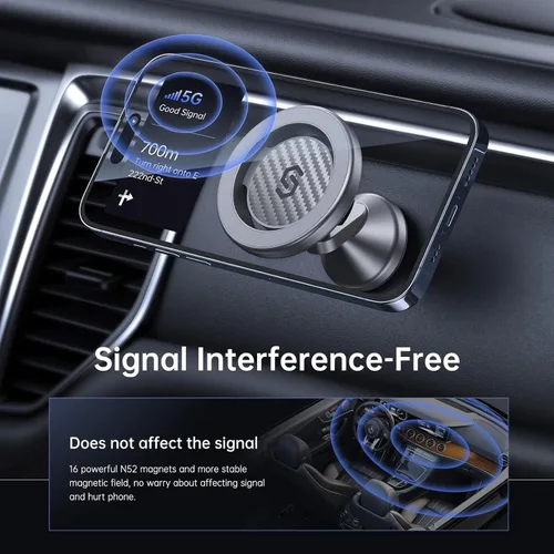 Miniatura 4 de SYNCWIRE Soporte magnético para automóvil MagSafe para el salpicadero del automóvil, rotación de 360°, soporte de teléfono para el automóvil