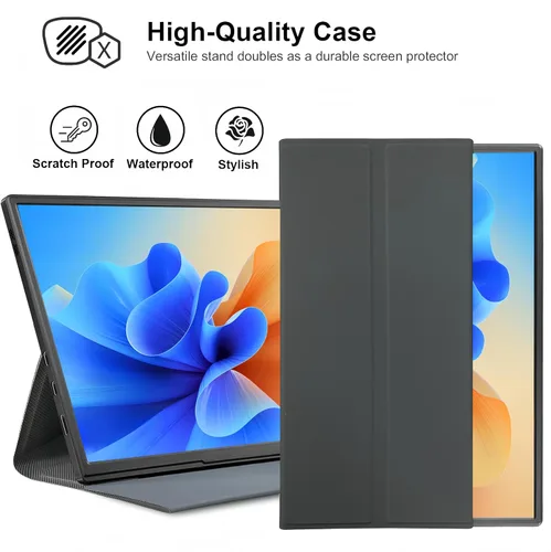 Miniatura 8 de moonka Monitor portátil de 10.5 pulgadas, pantalla FHD IPS de 1920 x 1280P, pantalla USB-C, segundo externo para laptop, PC, teléfono Mac, PS