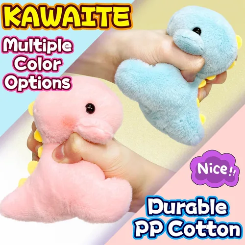 Miniatura 2 de Animales de peluche de dinosaurio para niñas y niños, mini llaveros de peluche para niños, juguete de peluche de dinosaurios, lindo animal