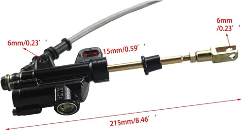 Miniatura 2 de PRO BAT Pinza de freno hidráulico de disco trasero de 0.472 in/0.47 pulgadas + rotor de freno de disco de 7.48 pulgadas + pastilla de freno