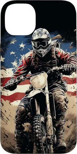 Miniatura 15 de Dirt Bike American Flag Motocross Enduro Biker 4th of July Case for iPhone 17