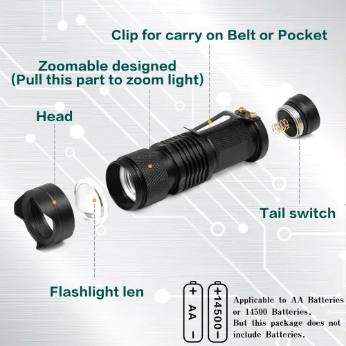 Miniatura 3 de Paquete de 4 linternas de luz roja, 3 modos de linterna roja LDE roja para astronomía, observación nocturna y actividades al aire libre