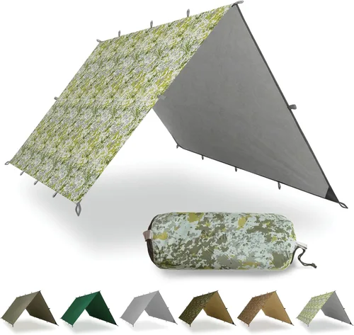 Miniatura 7 de AquaQuest Lona Safari – Ligera impermeable (0.197 in) con costuras selladas Ripstop para mochileros, senderismo y camping en hamacas Verde oliva