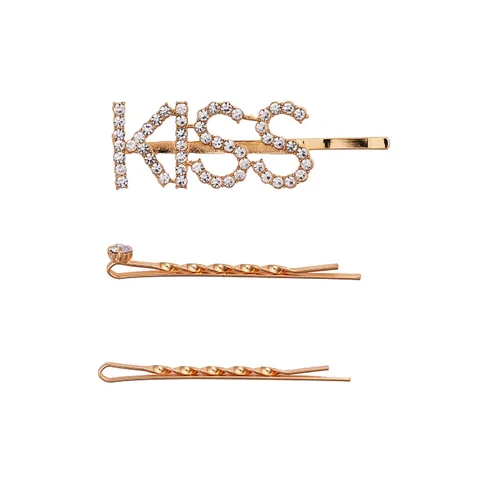 Miniatura 6 de RED by Kiss 3 horquillas de pelo Bobby con diamantes de imitación, pinzas de metal dorado y plateado con diamantes, pasador de cristal, graduación