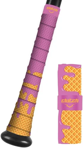 Miniatura 5 de Cinta de agarre para bate de Clutch Sports Apparel, para todo clima, de 1.1mm acolchada y antideslizante para béisbol y sóftbol, duradera