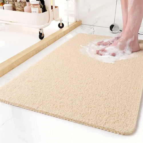 Miniatura 16 de Tapete antideslizante para bañera, 16 x 24 pulgadas, tapetes de ducha para bañera, tapetes de baño de PVC con textura de lufa para áreas húmedas