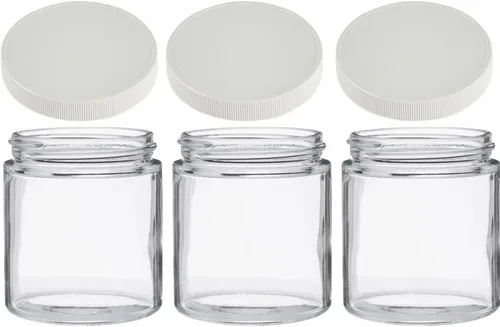 Miniatura 13 de JARMING COLLECTIONS Tarro de almacenamiento de vidrio de boca extra ancha de 32 onzas con tapa de plástico sin BPA – Tarro Mason hermético