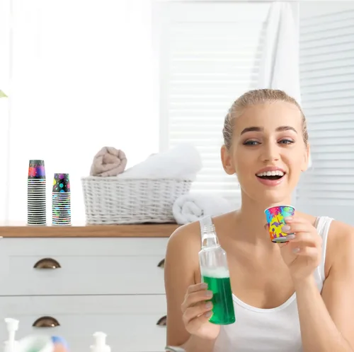 Miniatura 5 de Tiamon Paquete de 500 vasos de papel de 2 onzas, mini enjuague bucal desechables para baño, tazas de café expreso para hogar, oficina, viajes