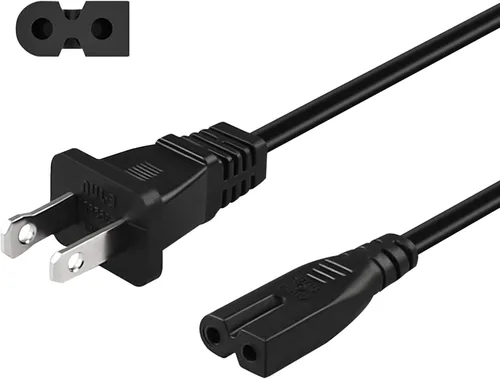 Cable de alimentación para máquina de coser de 9.8 pies, cable de alimentación de 2 clavijas compatible con Brother, Singer, Bernina, Baby-Lock,