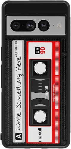 Funda de goma negra personalizada con cinta de casete compatible con Google Pixel 10, 10 Pro, 10 Pro XL, 9a, 9 Pro, Pixel 9, Pixel 9 Pro XL, 8a, 8