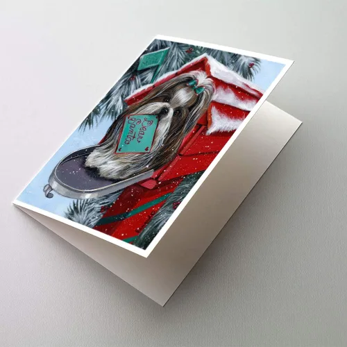 Miniatura 130 de Caroline's Treasures PPP3013GCA7P - Tarjetas de felicitación y sobres para mascotas de Basset Hound Teacher, paquete de 8 tarjetas en blanco