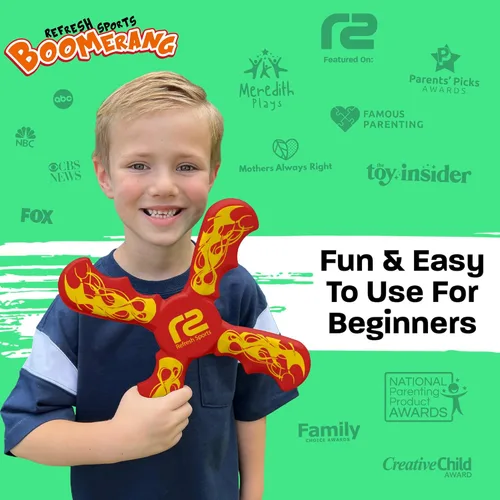 Miniatura 2 de Divertido boomerang para niños, suave y fácil de usar, juguetes al aire libre para niños o adultos, el mejor regalo para niños y niñas de 6, 7, 8