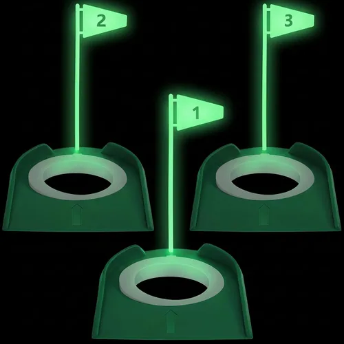 Miniatura 8 de Sotiff Práctica de práctica de golf con agujero de copa, accesorios de golf, putters de entrenamiento con bandera de plástico para adultos, oficina