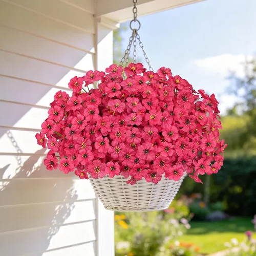 Miniatura 9 de AmyHomie 16 paquetes de flores artificiales de eucalipto negro para exteriores, resistentes a los rayos UV, flores sintéticas que no se decoloran
