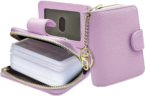 Miniatura 9 de Beurlike billetera de cuero, con tarjetero con bloqueo RFID, organizador, billetera segura para mujer