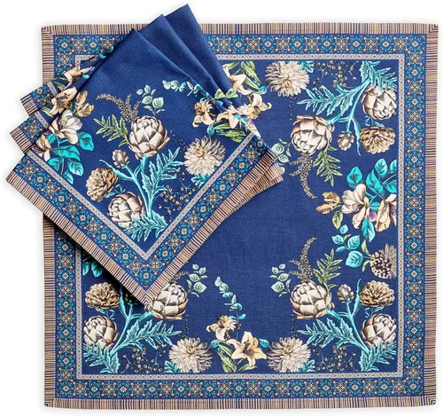 Miniatura 163 de Maison d' Hermine Happy Florals - Juego de 4 servilletas 100% algodón suave y cómodo perfectas para cenas familiares, bodas, fiestas de cóctel, 063