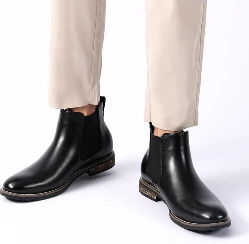 Miniatura 6 de Bruno Marc Botines Chelsea de piel de ante para hombre