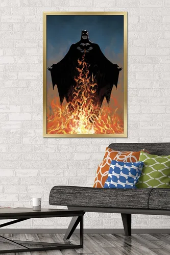 Miniatura 2 de Trends International DC Comics Batman - Póster de pared de fuego Versión con marco dorado
