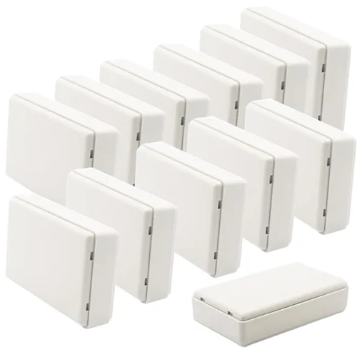 Miniatura 24 de Zulkit 12 cajas de proyecto de plástico ABS para proyectos eléctricos, caja de conexiones pequeña, color blanco, 2.17 x 1.28 x 0.79 pulgadas