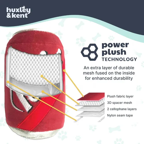 Miniatura 3 de Huxley & Kent Juguete Divertido para Perros con Chirriador – Juguetes de Felpa Power Plush Chirriantes para Perros Pequeños, Medianos y Grandes
