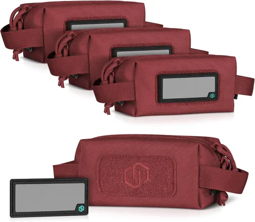 Miniatura 16 de Savior Equipment Paquete de 4 bolsas tácticas Loose Sacs, para munición de armas de fuego, con parches de identificación incluidos, funda blanda