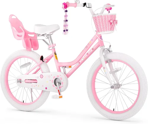 Miniatura 17 de Glaf - Bicicleta para niñas de 12, 14, 16 pulgadas con ruedas de apoyo, bicicleta para niños pequeños de 2 a 9 años, bicicleta con canasto y asiento