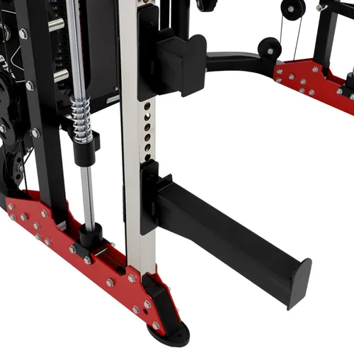Miniatura 7 de Altas Strength 3058G Smith Machine - Gimnasio en casa con pilas dobles de peso de 200 libras, capacidad de 1,000 libras, jaula de alimentación