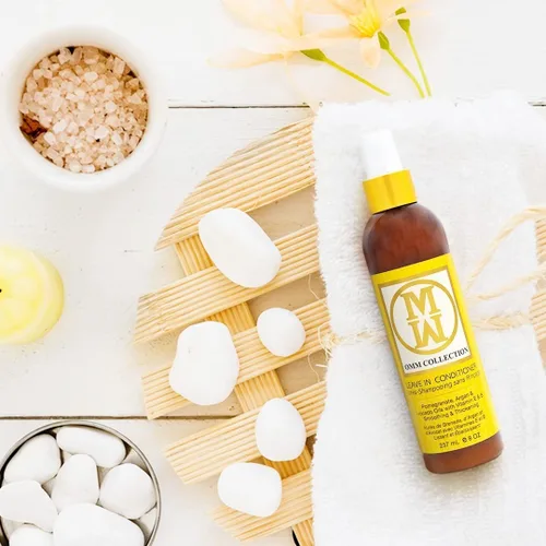 Miniatura 5 de OMM Collection Acondicionador natural ligero sin enjuague, espray desenredante hidratante para cabello encrespado y rizado, evita roturas