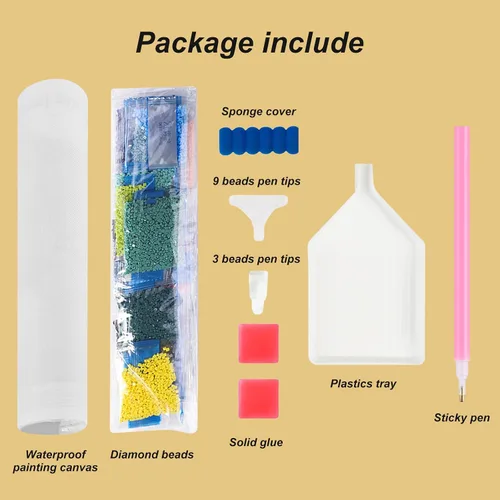 Miniatura 5 de Acudotr Kits de pintura de diamantes para adultos, kits de arte de diamantes 5D para principiantes, kits de pintura de diamantes de taladro completo