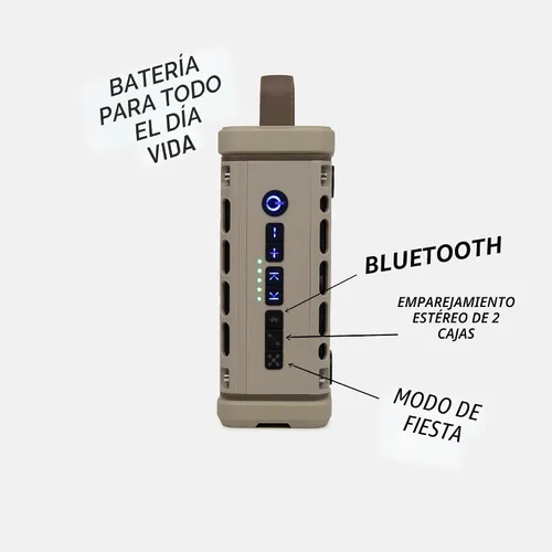 Miniatura 3 de Turtlebox Ranger: ¡Alto! Altavoz Bluetooth 5.4 portátil para exteriores Resistente, impermeable, ultraportátil Reproduce hasta 105db, graves