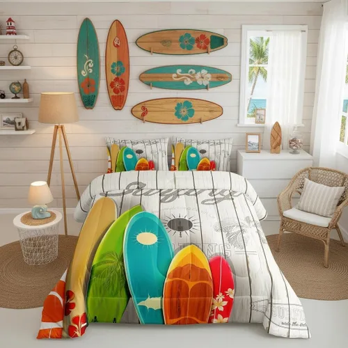 Miniatura 47 de Juego de ropa de cama Happy Camping de Homewish, tamaño individual, con diseño de osos cazadores y pinos, para niños, hombres, adultos, decoración