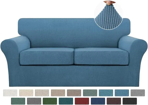 Miniatura 39 de Turquoize 2 fundas para sillas de sala de estar, funda de sofá con fundas de cojín individuales, funda de muebles para sillas (silla, beige biscotti)