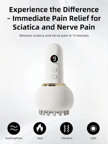 Miniatura 6 de Dispositivos de alivio del dolor de ciática: masajeador de tejido profundo con tecnología multimodo, terapia de calor y luz, alivio específico