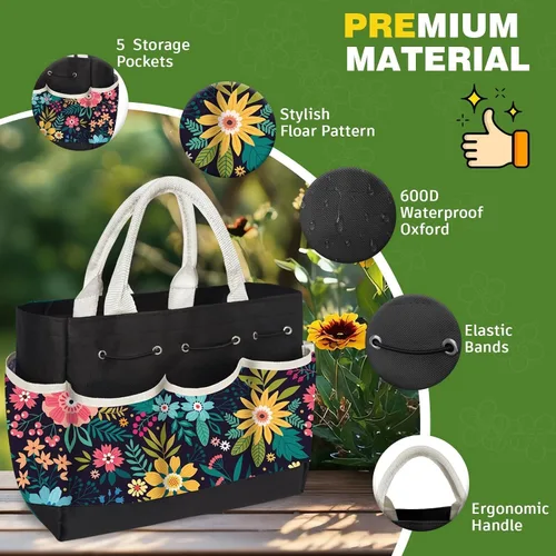 Miniatura 4 de Juego de 22 piezas de herramientas de jardín para mujeres, kit de herramientas de mano de jardín resistente para jardineras principiantes, regalos