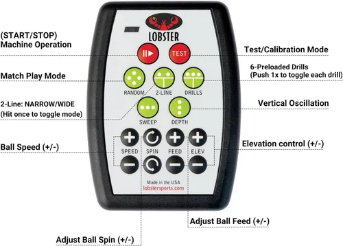 Miniatura 5 de Máquina de pelotas de tenis LOBSTER Sports Elite - Lanzador de pelotas de tenis auto portátil, con ejercicios precargados y personalizados, control