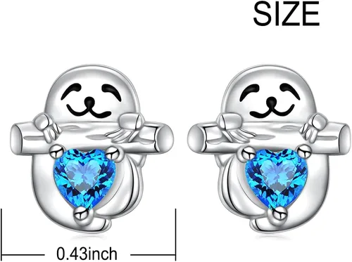 Miniatura 6 de YinShan Juego de joyas de plata de ley 925, collar de perezoso, aretes de perezoso para mujeres y niñas, regalos de animales perezosos felices