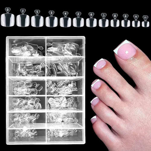 Miniatura 13 de LoveOurHome 240 puntas de uñas postizas XL de acrílico transparente en forma de almendra, uñas de cobertura completa, uñas postizas extralargas