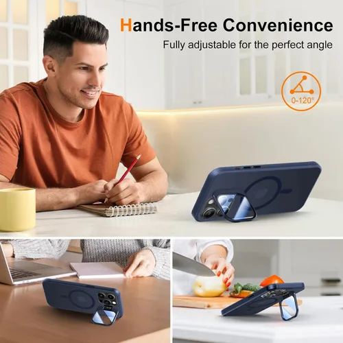 Miniatura 2 de Meifigno Window Mag Series - Funda diseñada para iPhone 15 Pro, soporte de cámara integrado y compatible con MagSafe, parte trasera mate translúcida