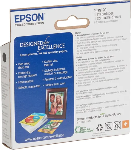 Miniatura 6 de Epson T078 Claria Tinta de Alta Definición Capacidad Estándar 5 Color Cartucho Combo Pack y T079 Claria Alta Definición -Tinta Capacidad Estándar