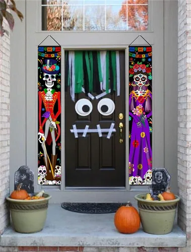 Miniatura 3 de Decoración del Día de los Muertos, decoración del Día de los Muertos, decoración mexicana, fiesta mexicana, calavera de azúcar, flores