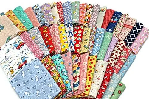 Miniatura 4 de Field's Fabrics 10 Fat Quarters - 1930 a 1950 Reproducción Depresión Era Feed Sack Pequeña Escala Floral Vintage Look Flowers Nostalgia Prints