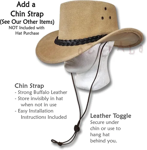 Miniatura 7 de Oztrala HAT HL34 Suede Leather Mesh Australian Cowboy Golf Outback Summer Aussie Western Fishing Gardening Sun Kalista Breeze