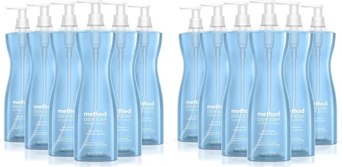 Miniatura 16 de Method Jabón de gel para platos, aroma a clementina, resistente a la grasa y alimentos pegados, fórmula libre de crueldad, fabricado con plástico