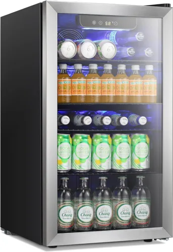Miniatura 13 de Antarctic Star Refrigerador de Bebidas Enfriador de 18L, 24 Latas, Mini Refrigerador con Compresor Silencioso, Luz LED, Refrigerador Pequeño