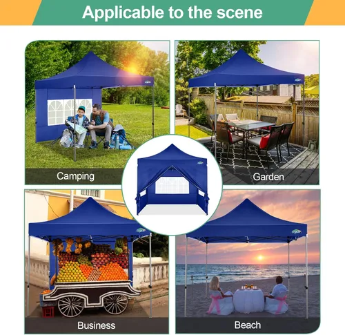 Miniatura 103 de COBIZI Tienda de campaña desplegable de 6.6 x 6.6 pies, toldo resistente, fácil de instalar, impermeable, para exteriores, fiestas, playa, jardín